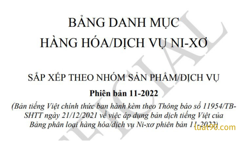 Phân loại hàng hóa, dịch vụ mang nhãn hiệu - Phân loại Nice 3